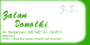 zalan domolki business card